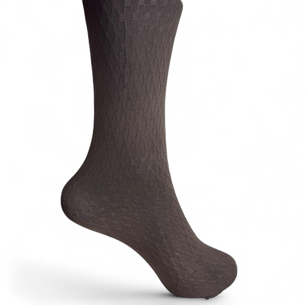 Hue Quatrefoil Knee High Socks Espresso Brown One Size Fits Most